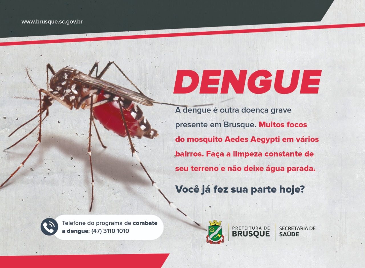 Brusque confirma novo caso autóctone de dengue