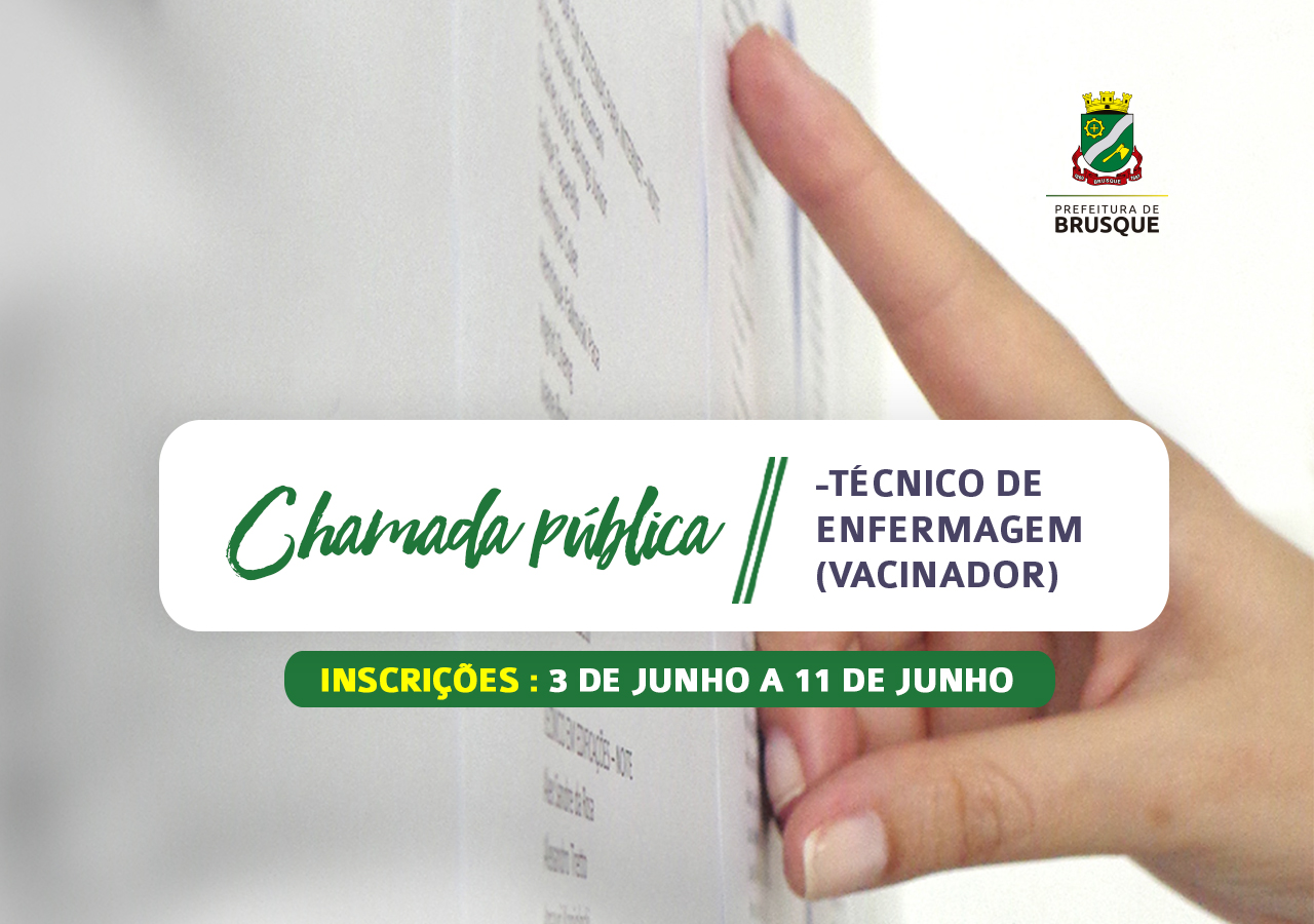 Prefeitura realiza chamada pública para contratação de vacinadores