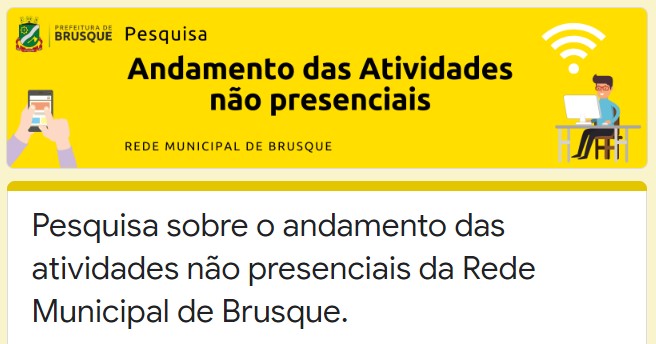 Educação realiza pesquisa sobre atividades não presenciais