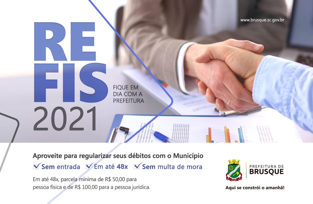 Contribuintes podem aderir ao Programa de Recuperação Fiscal (REFIS) 2021