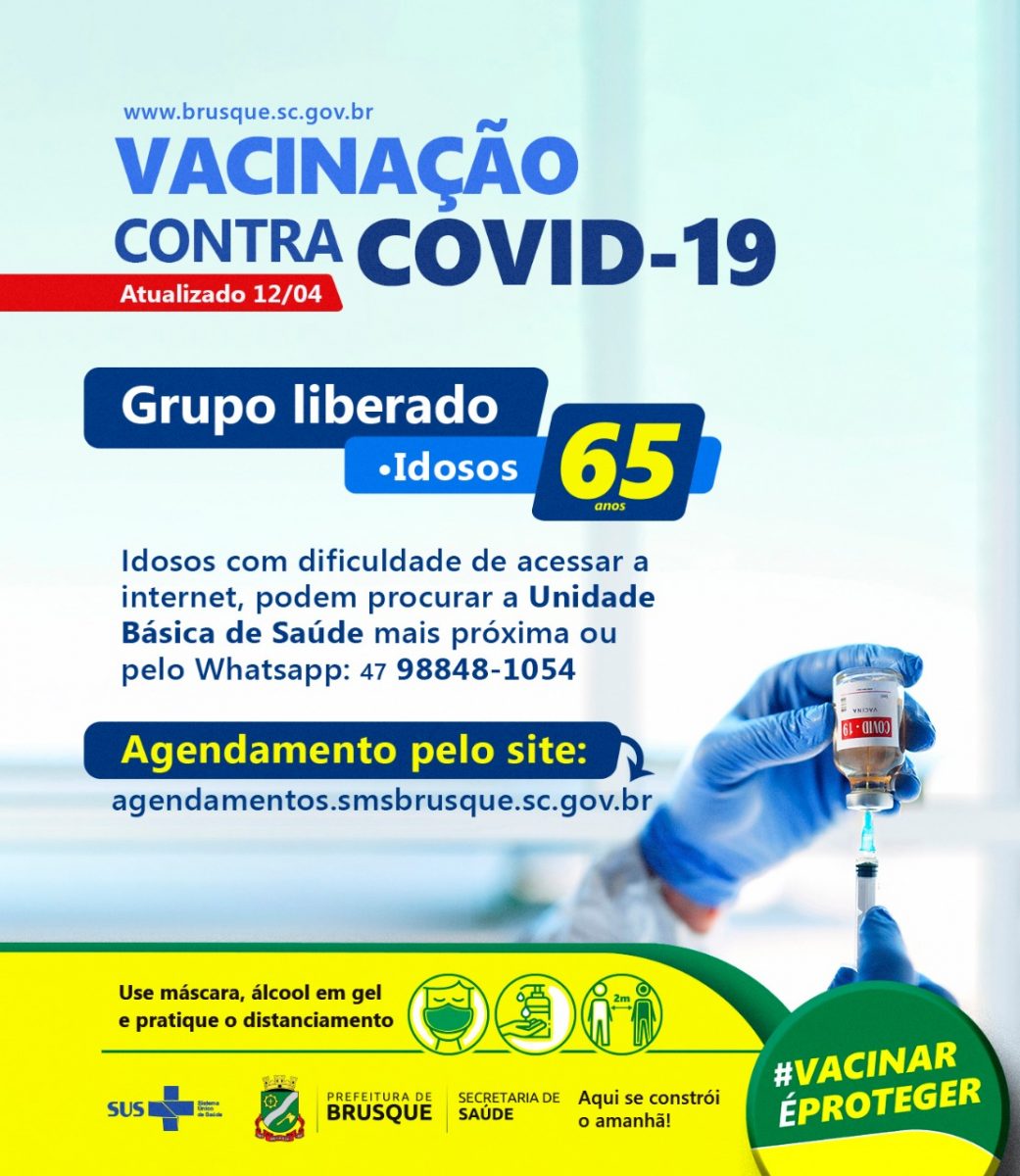 Covid-19: Ainda há vagas para vacinação de idosos com mais de 65 anos