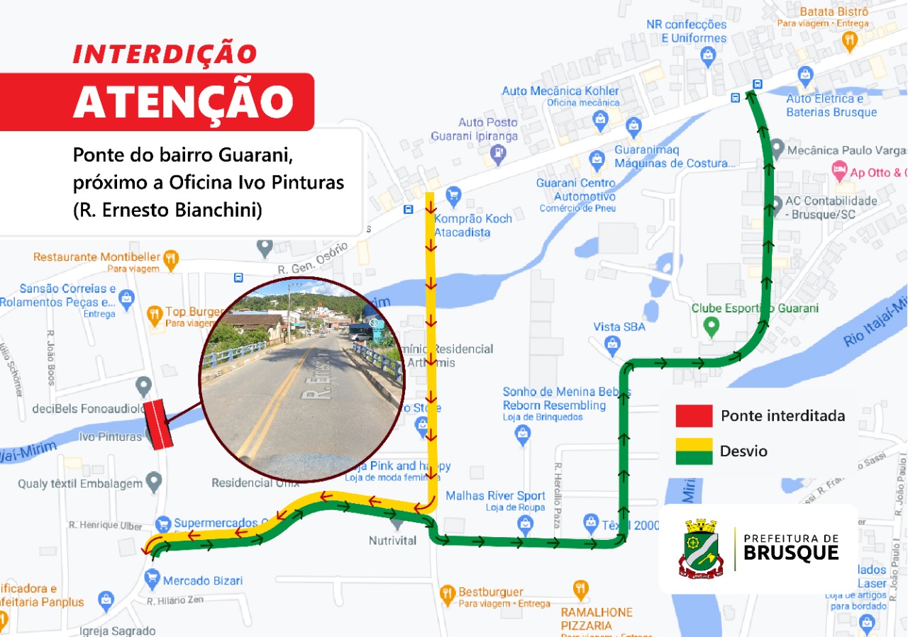 Rua Ernesto Bianchini será interditada na próxima segunda-feira (19)