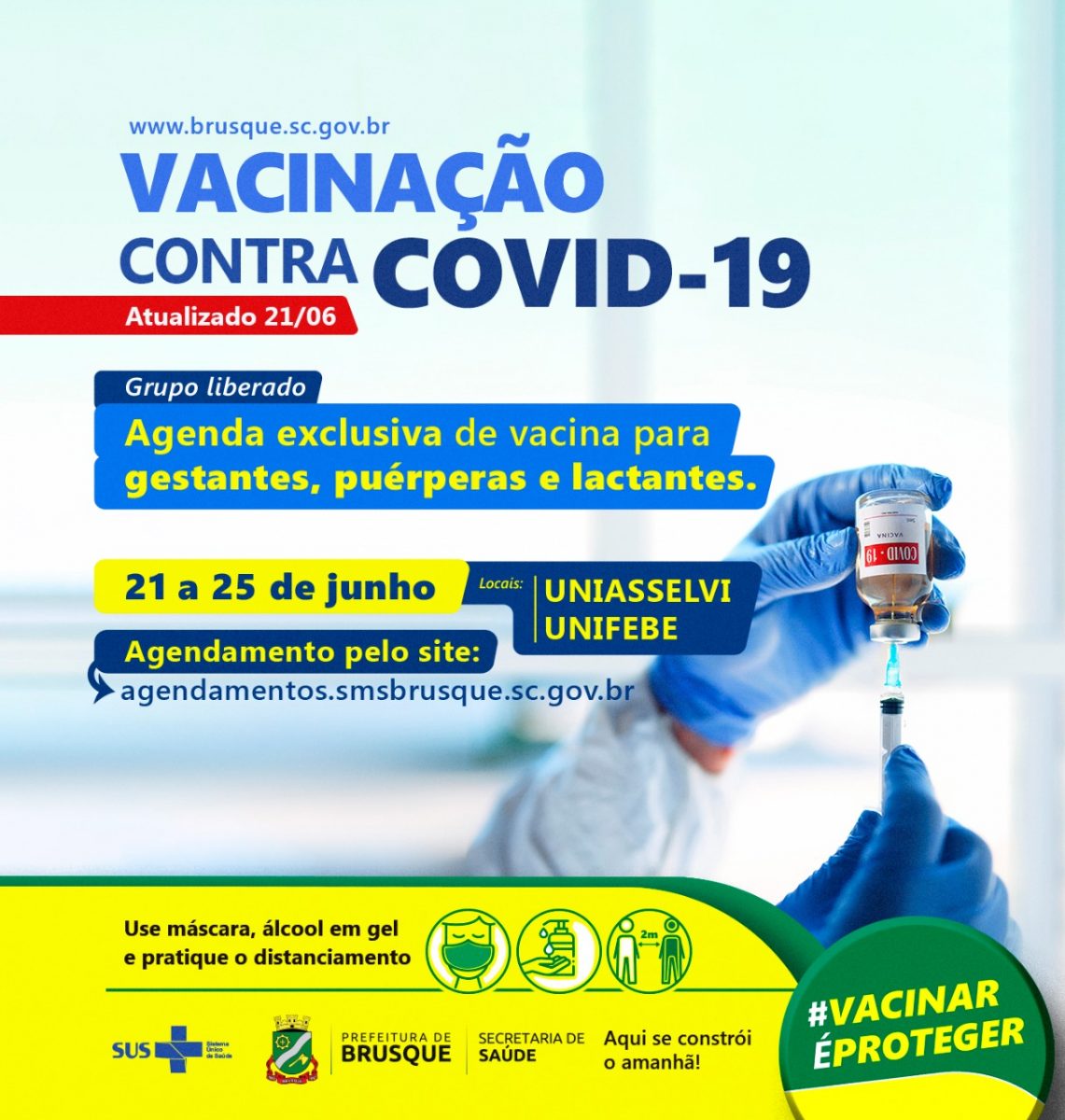 Covid-19: Agenda exclusiva para vacina de gestantes, puérperas e lactantes abre hoje (21)