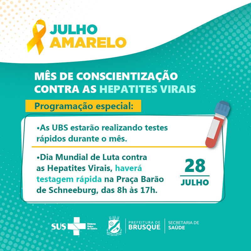 Quarta-feira tem teste rápido de hepatites na Praça