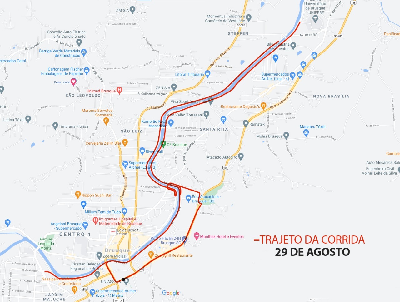 Brusque recebe primeira maratona de rua pós-pandemia: motoristas devem ficar atentos