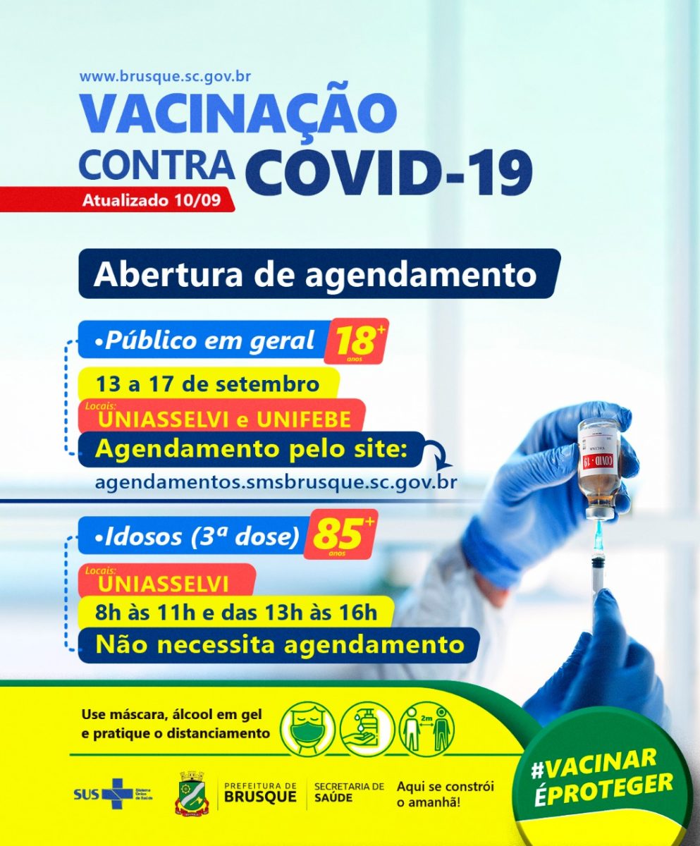 Saúde abre agendamento para adultos com mais de 18 anos