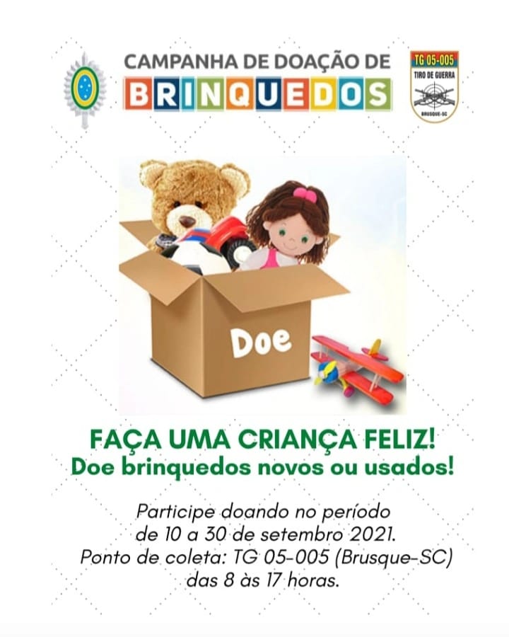 Tiro de Guerra realiza campanha de arrecadação de Brinquedos