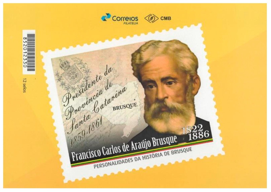 Clube Filatélico Brusquense realiza homenagem a Francisco Carlos de Araújo Brusque