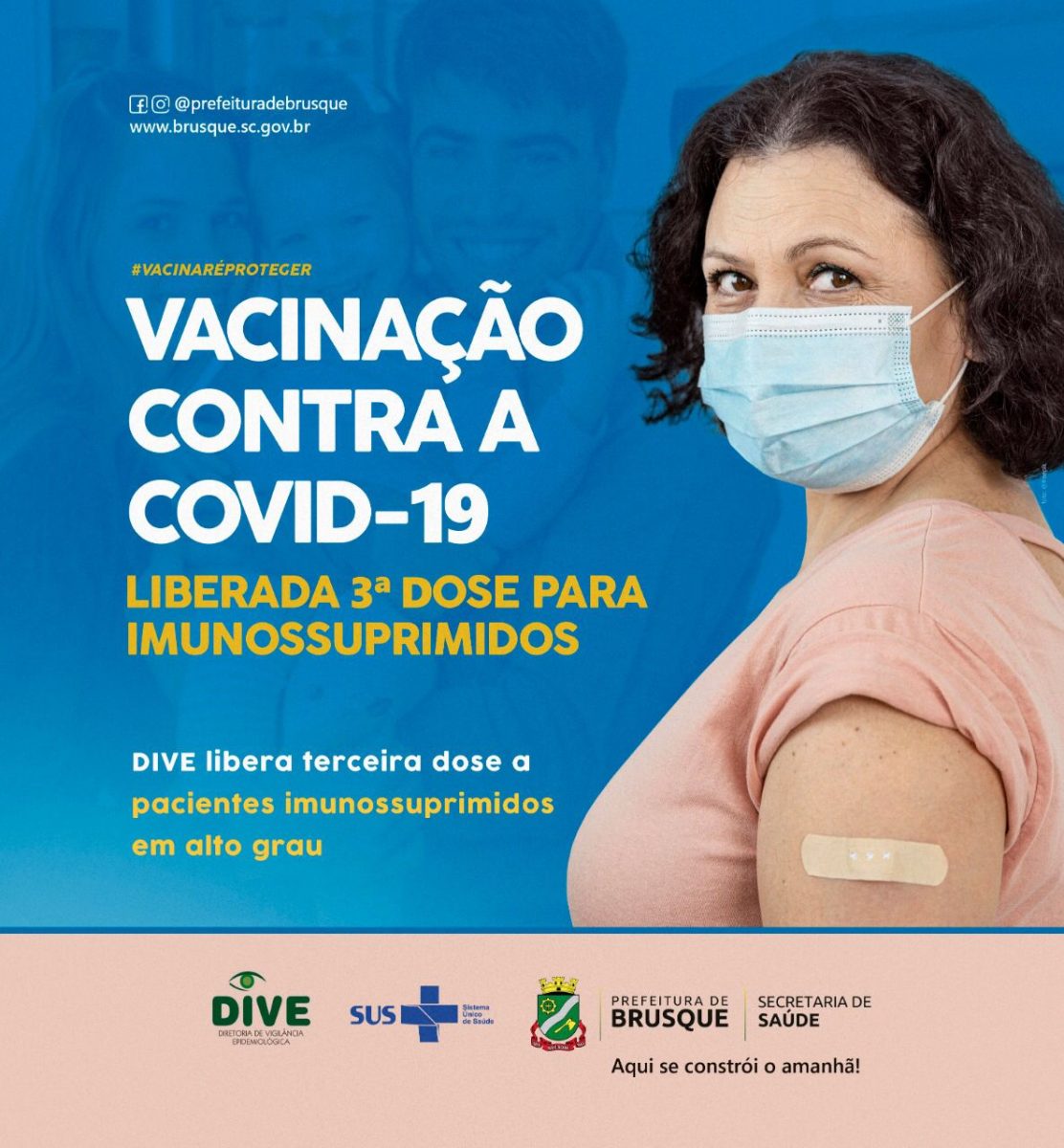 Covid-19: DIVE libera terceira dose a pacientes imunossuprimidos em alto grau