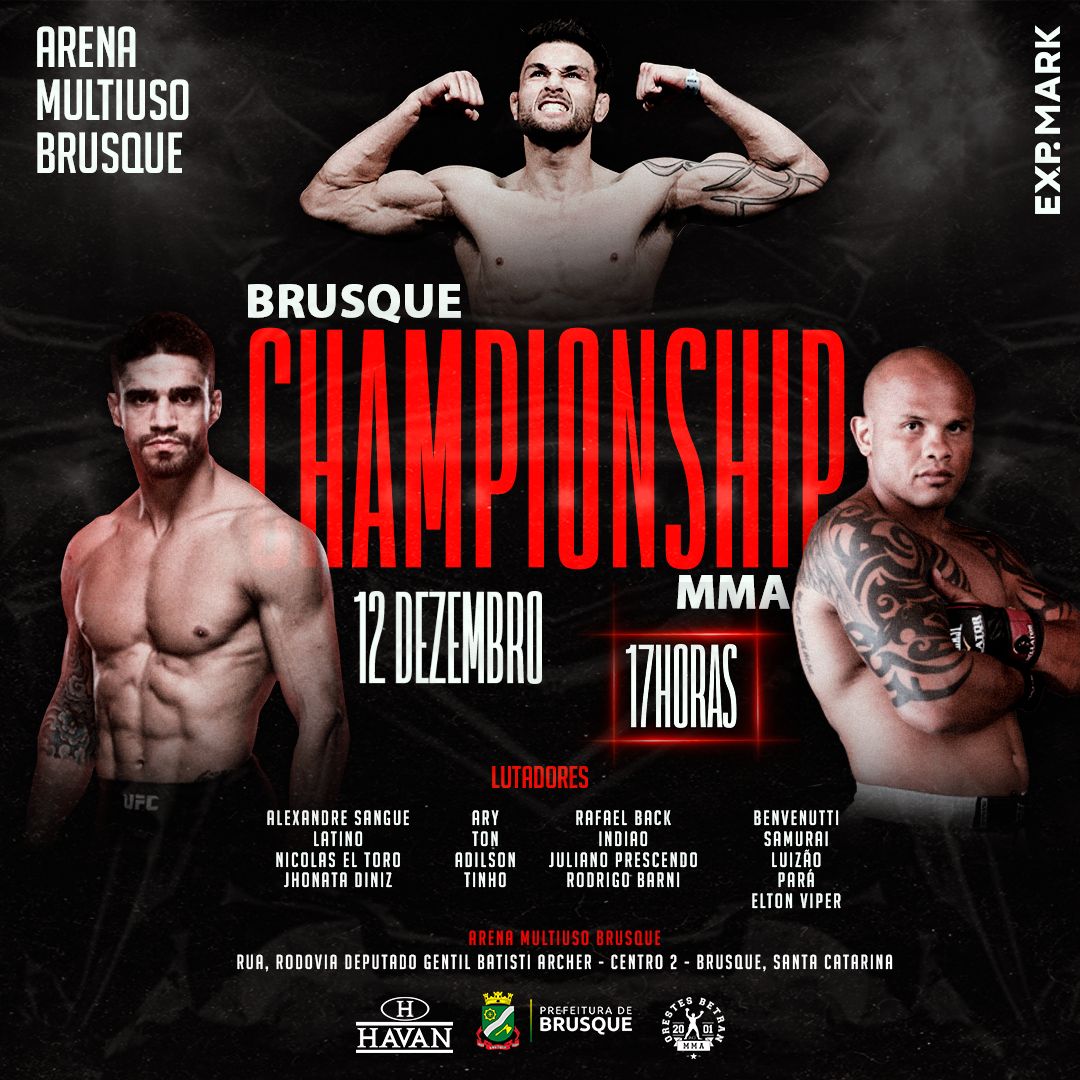 Brusque Championship MMA movimenta a cidade neste domingo