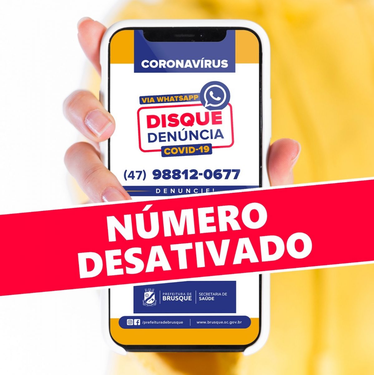 Número do Disque Denúncia Covid será desativado nesta quinta-feira (09)