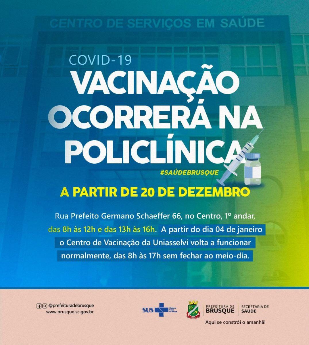 Covid-19: Saiba como funcionará a vacinação no período das férias coletivas