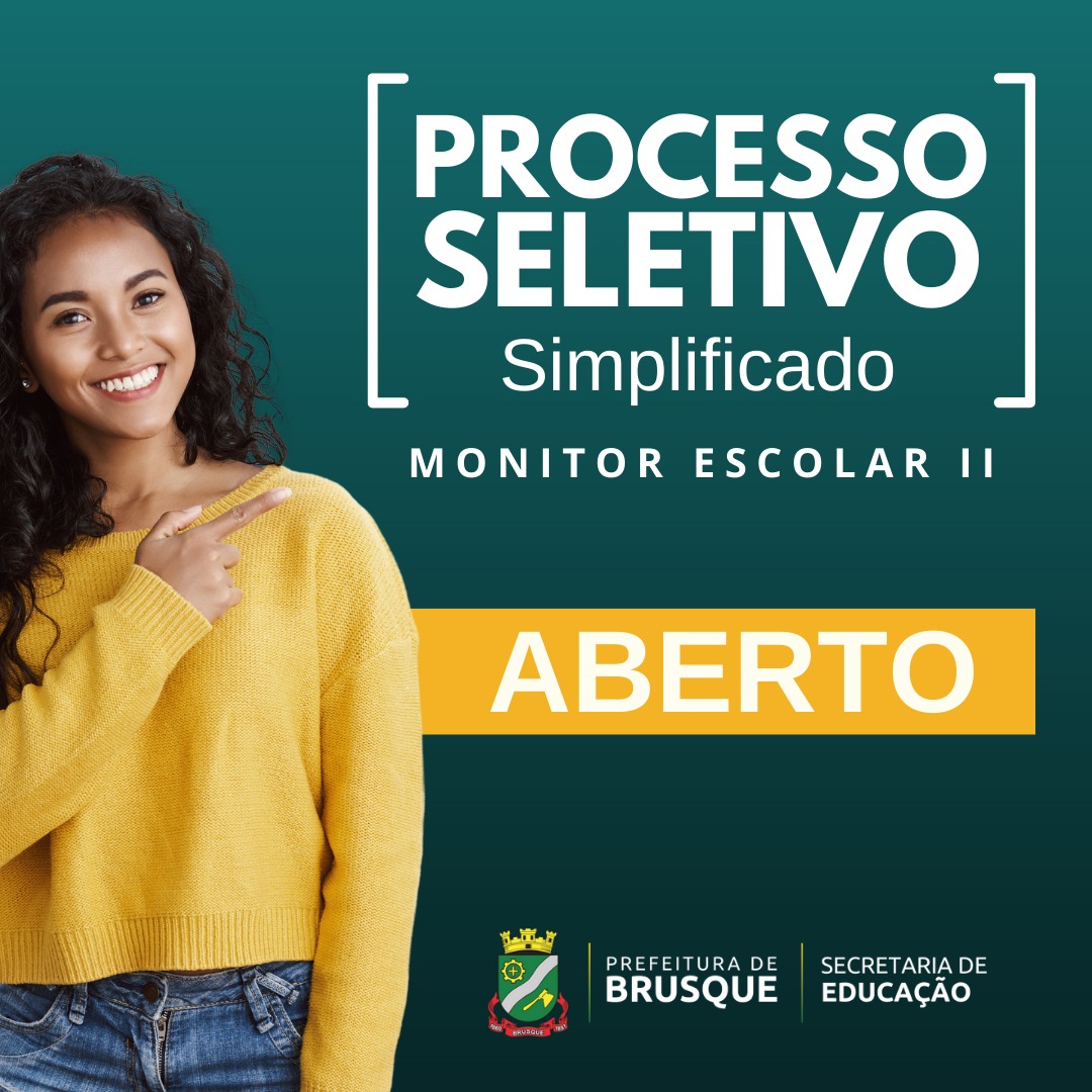 Inscrições do Processo Seletivo de Monitor II da Educação seguem abertas até o dia 11