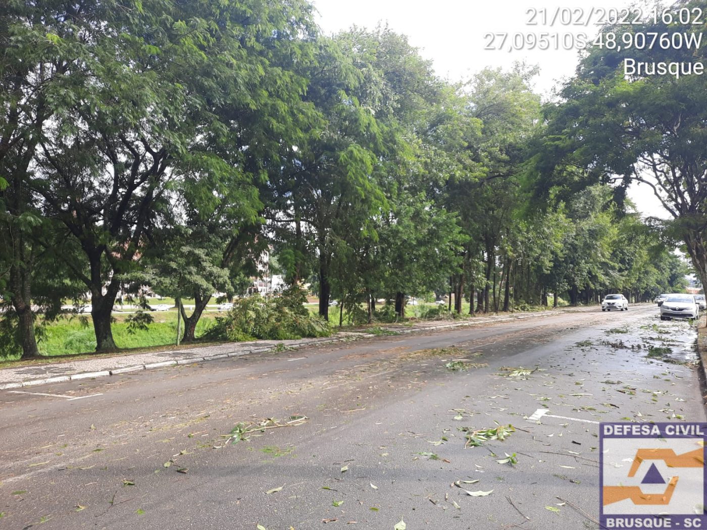 Defesa civil de Brusque faz balanço da chuva da tarde desta segunda-feira (21)