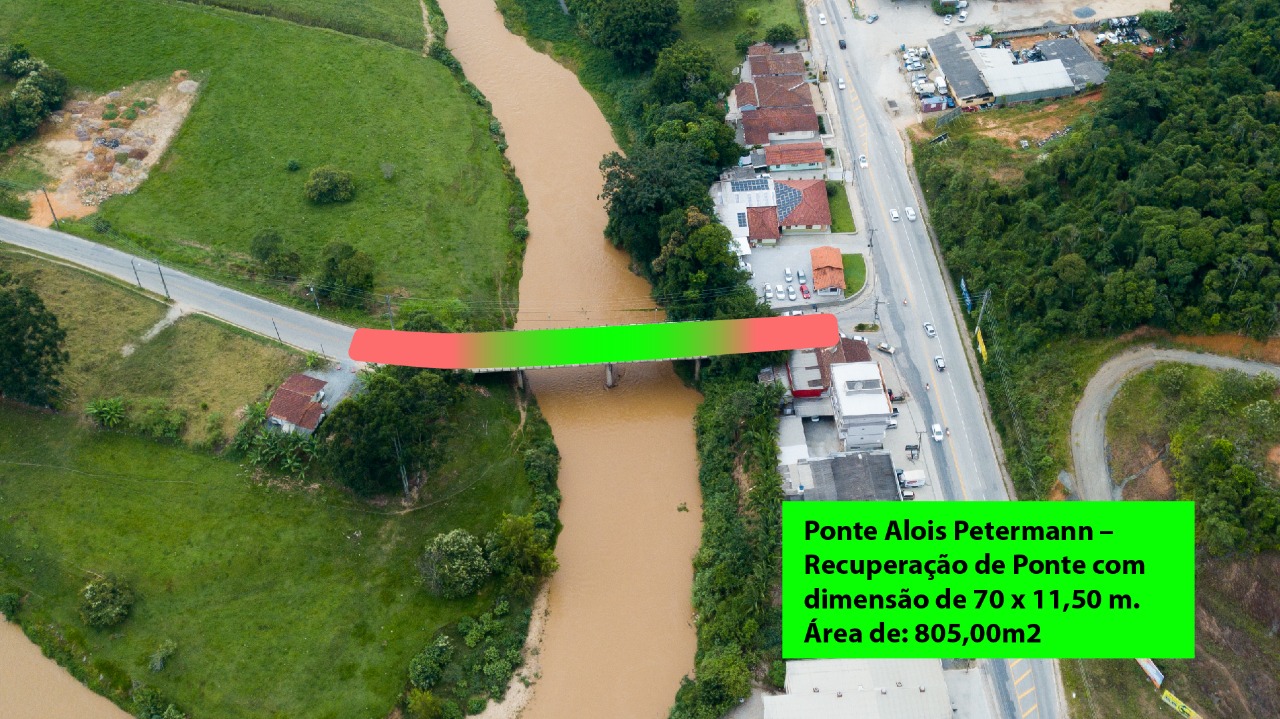 Brusque investe R$ 35 milhões em quatro novas pontes e uma reforma