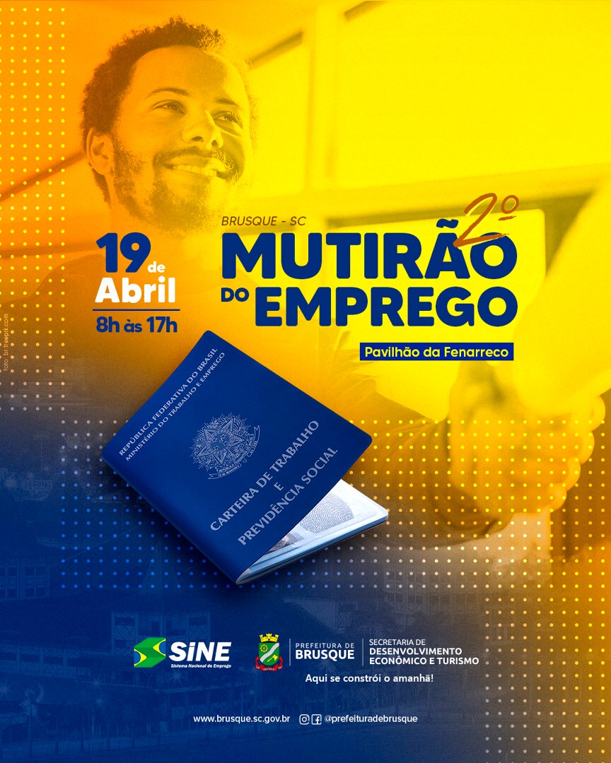 Segunda edição do Mutirão do Emprego é no dia 19 de abril