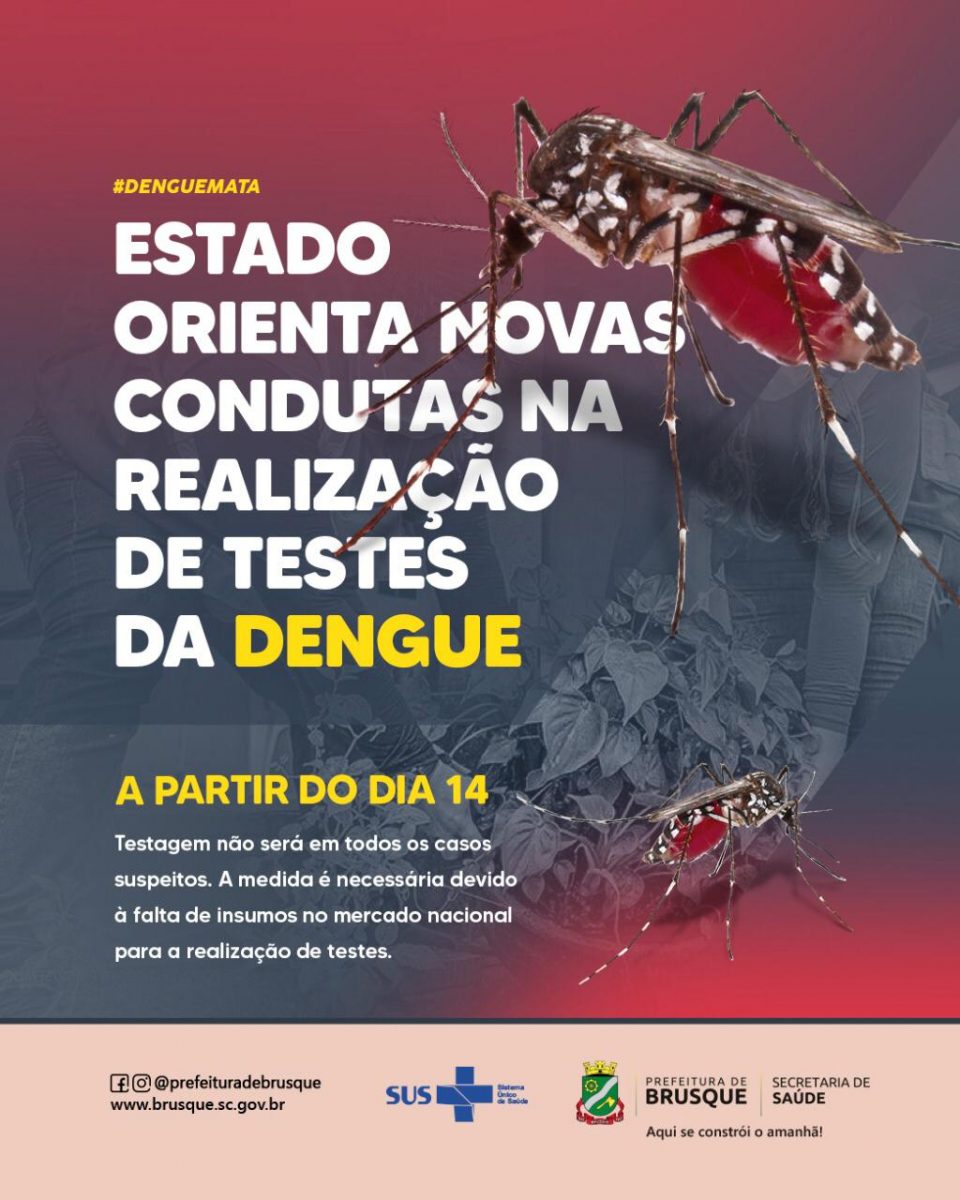 Estado orienta para novas condutas na realização de testes da dengue