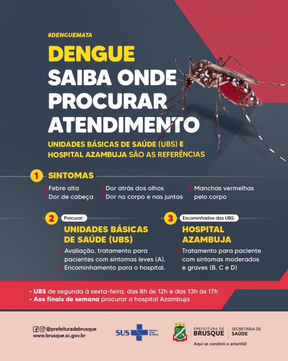 Saiba onde procurar atendimento em caso de sintomas de dengue