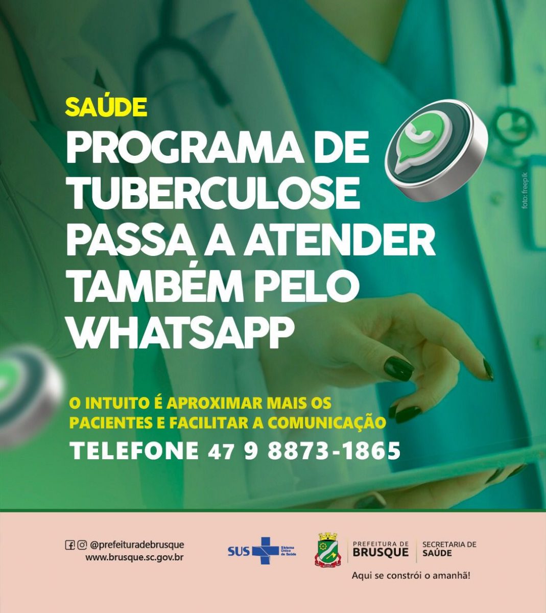 Programa de Tuberculose passa a atender também pelo whatsapp