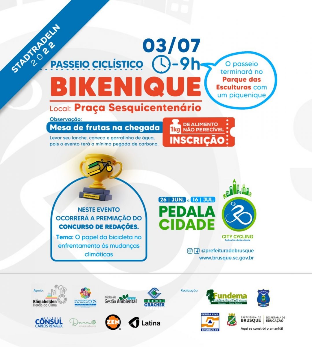 2º Bikenique é transferido para o dia 03 de julho