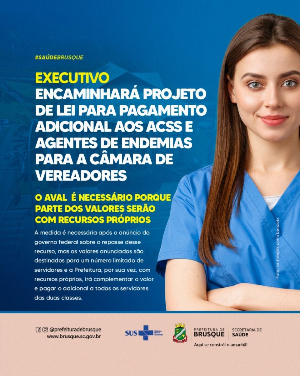 Executivo encaminhará projeto de lei para pagamento adicional aos ACSs e agentes de endemias para a Câmara de Vereadores