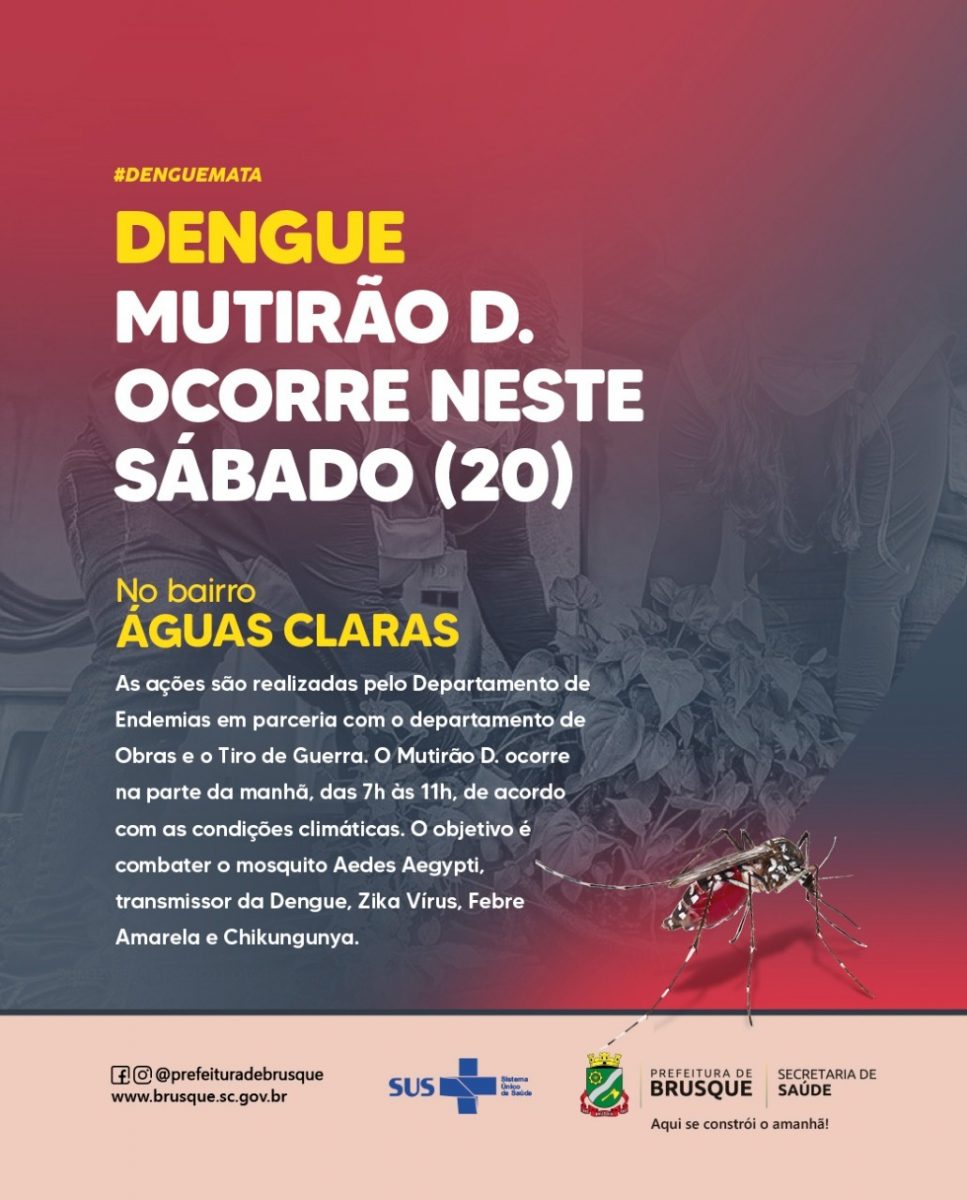 Dengue: Secretaria de Saúde realiza Mutirão D. no bairro Águas Claras