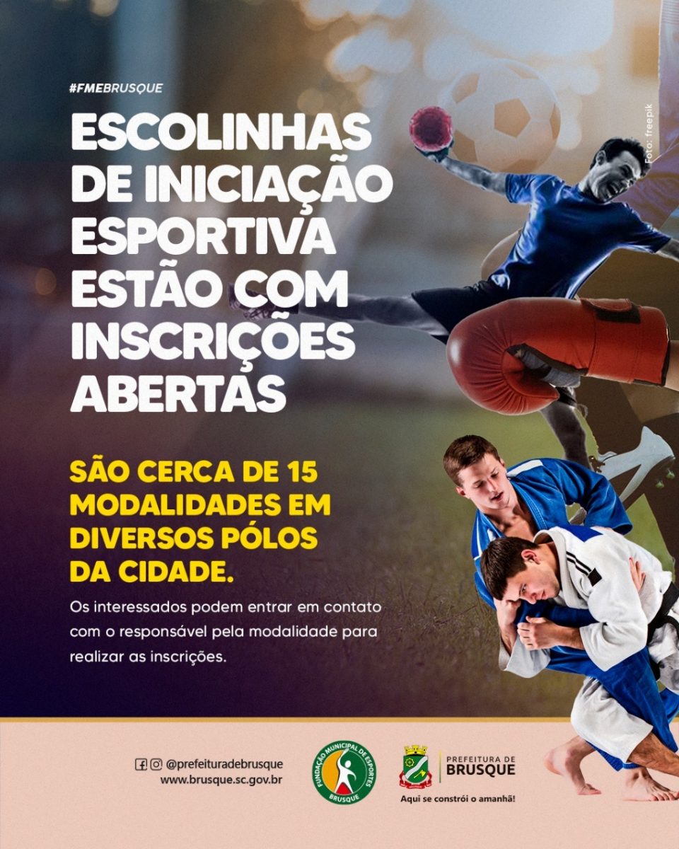 Escolinhas de iniciação esportiva estão com inscrições abertas