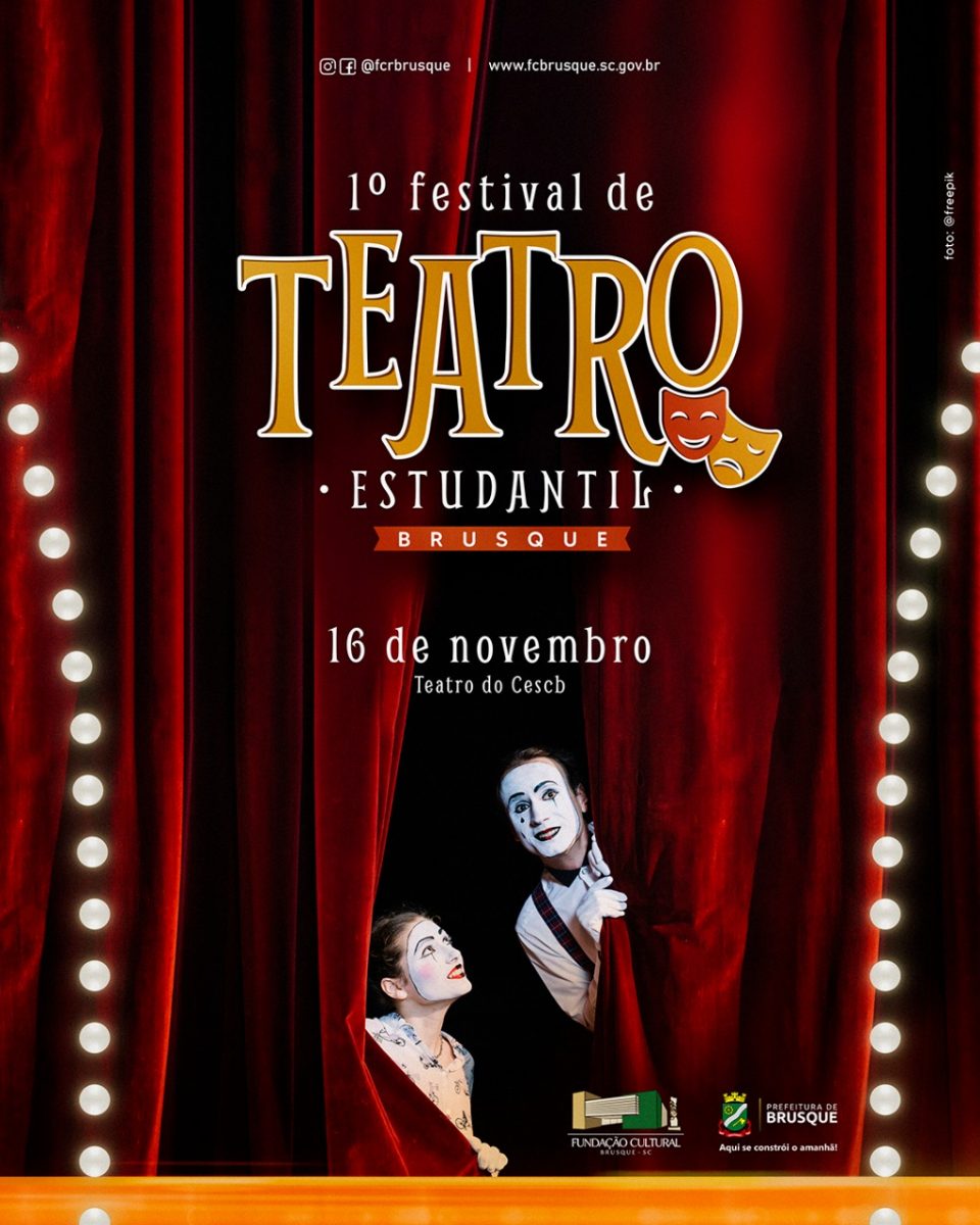 Inscrições abertas para o 1° Festival de Teatro Estudantil de Brusque