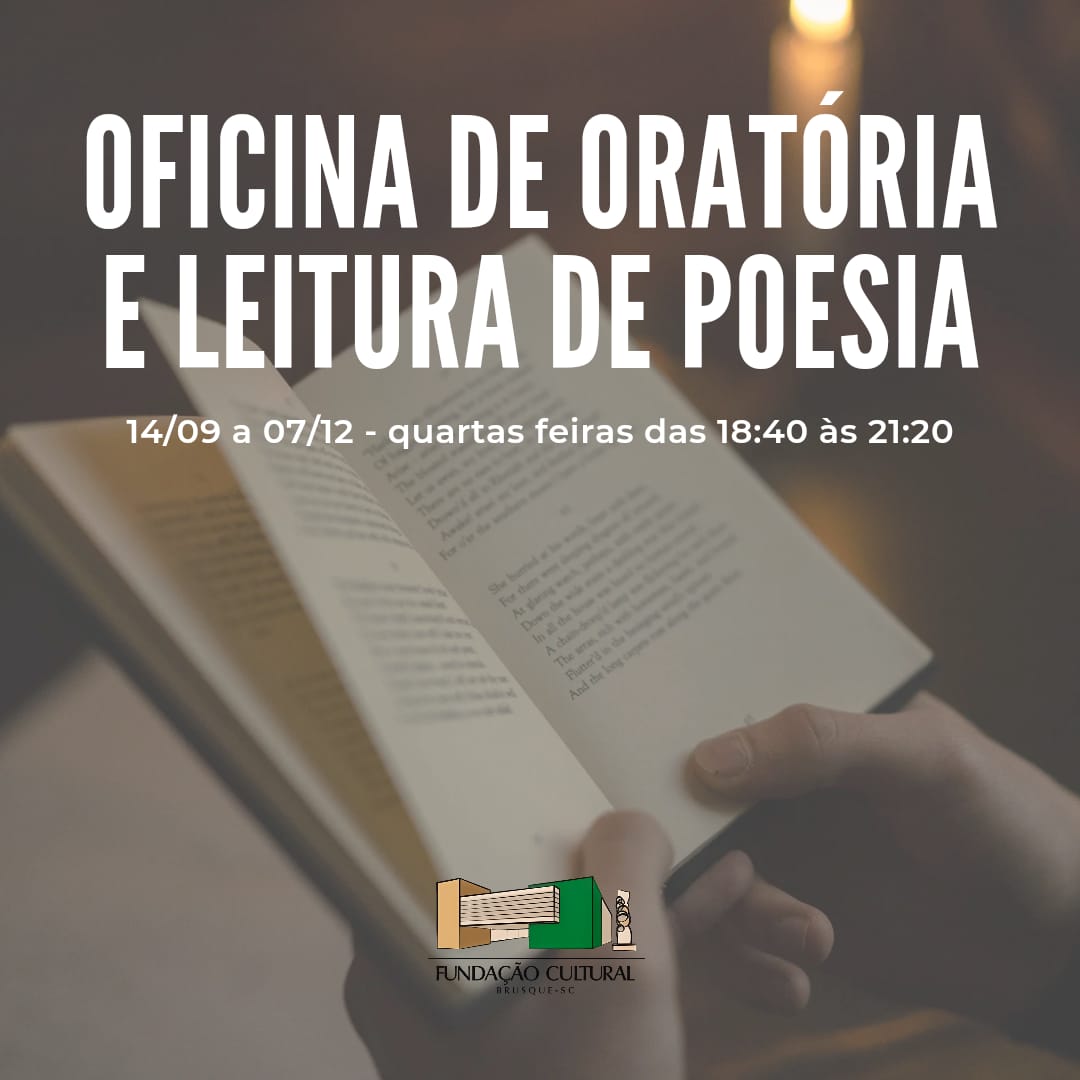 Abertas as inscrições para oficina de oratória e leitura de poesia