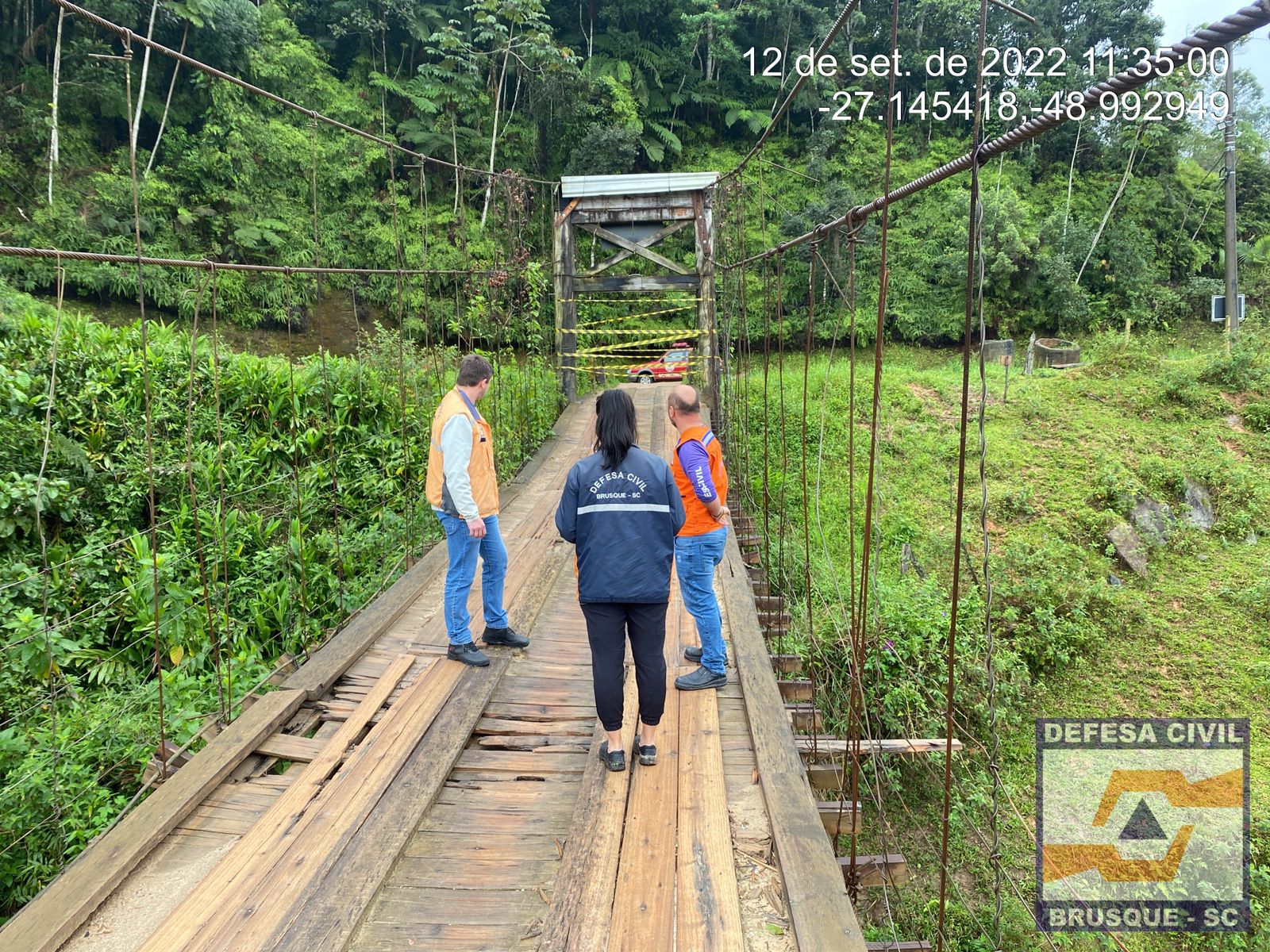 Ponte pênsil da Cristalina é interditada