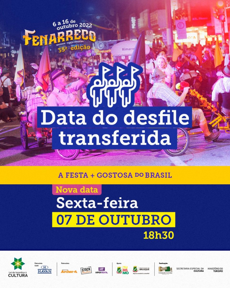 Desfile de abertura da Fenarreco é transferido devido a previsão de chuva