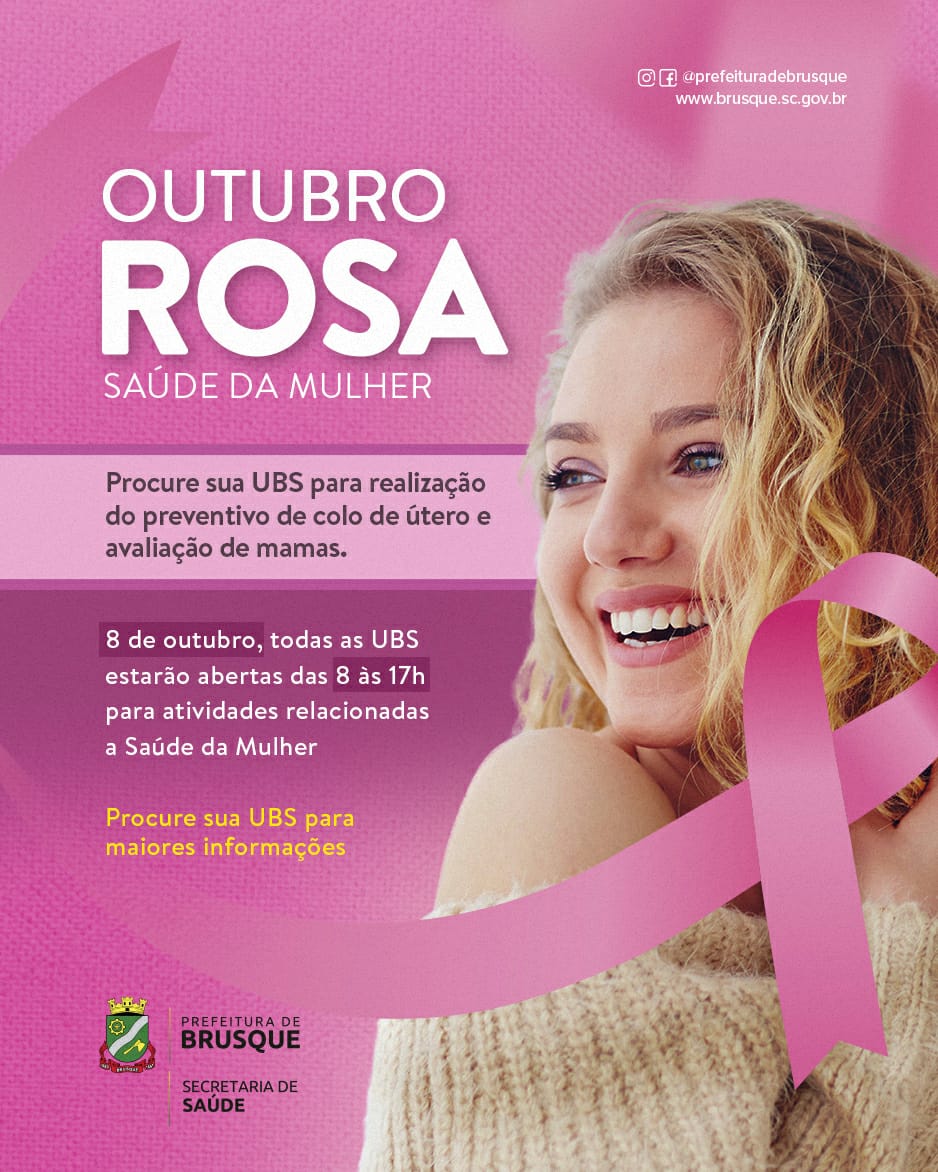 Outubro Rosa: Unidades de saúde abrem sábado para exames