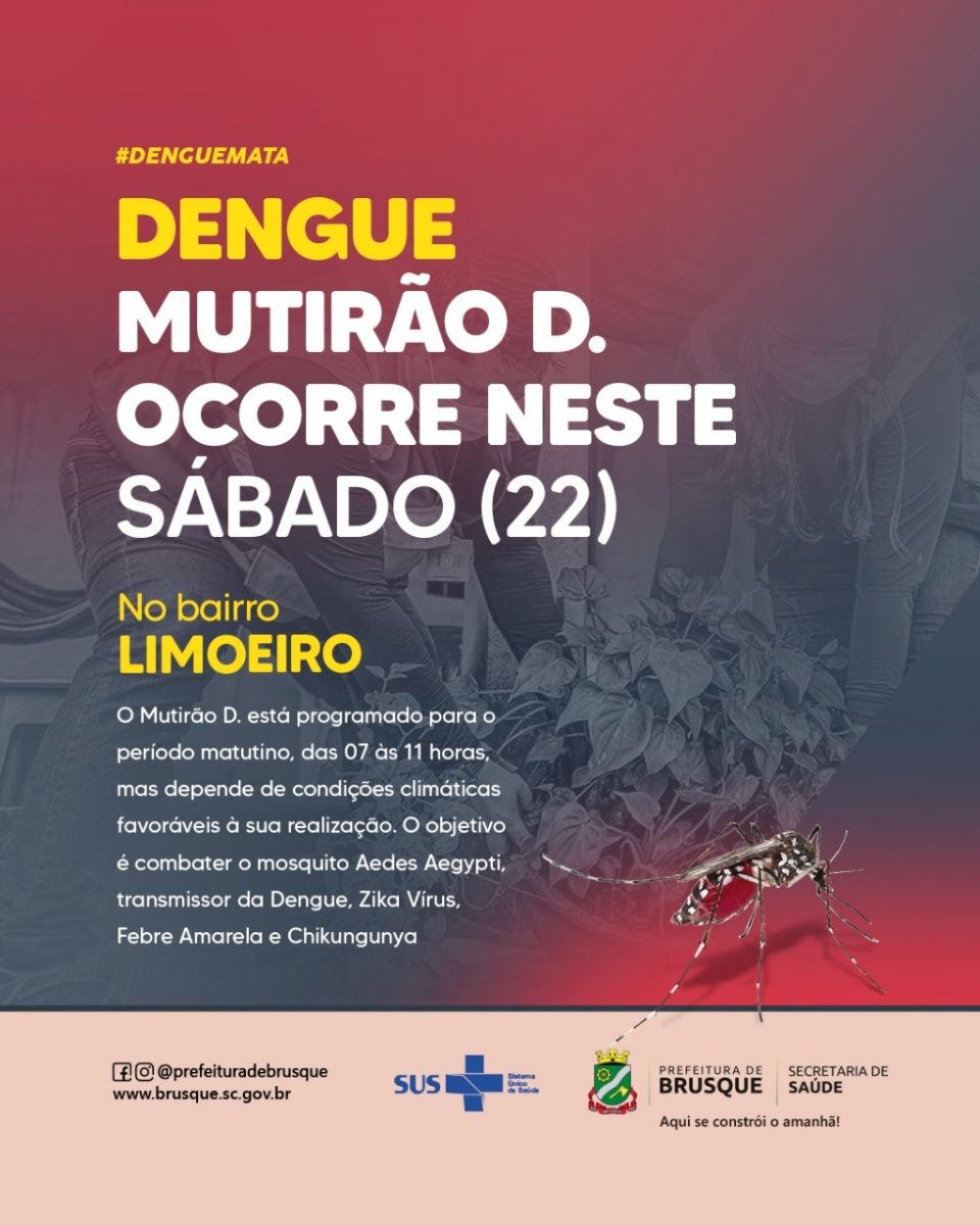 Dengue: Secretaria de Saúde realiza Mutirão D. no Limoeiro neste sábado