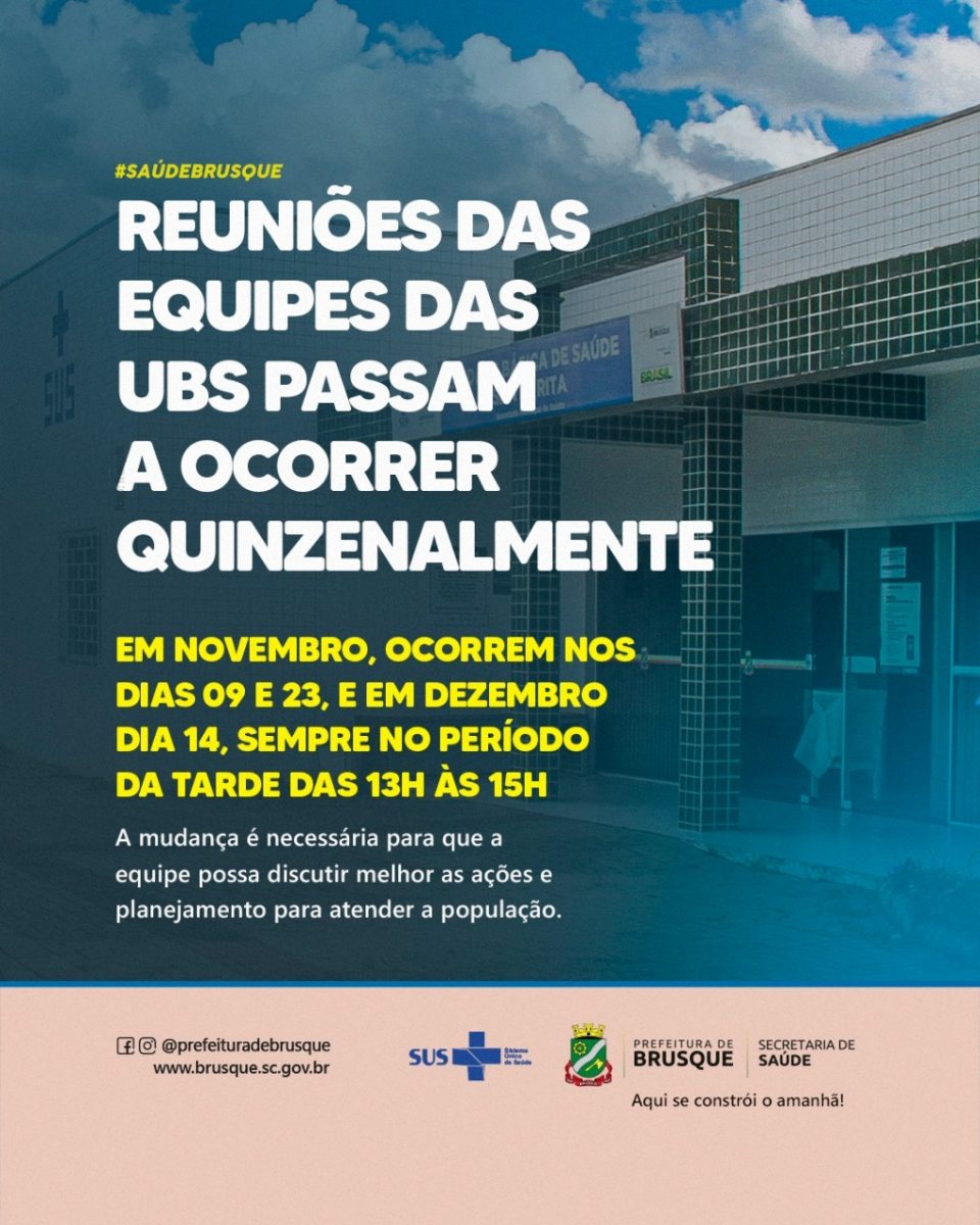 Reuniões das equipes das Unidades Básicas passam a ocorrer quinzenalmente