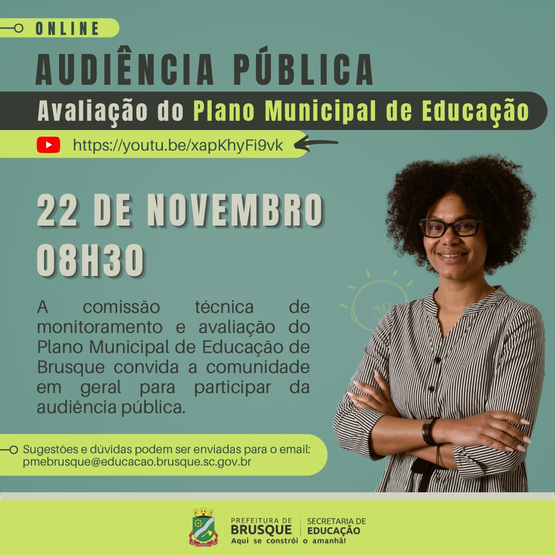 Secretaria de Educação realiza audiência pública para avaliação do Plano Municipal de Educação de Brusque