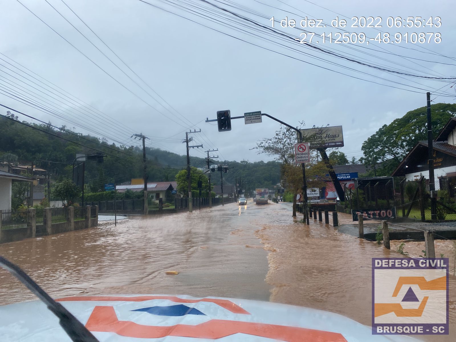 Atualização das chuvas em Brusque nas últimas 24h