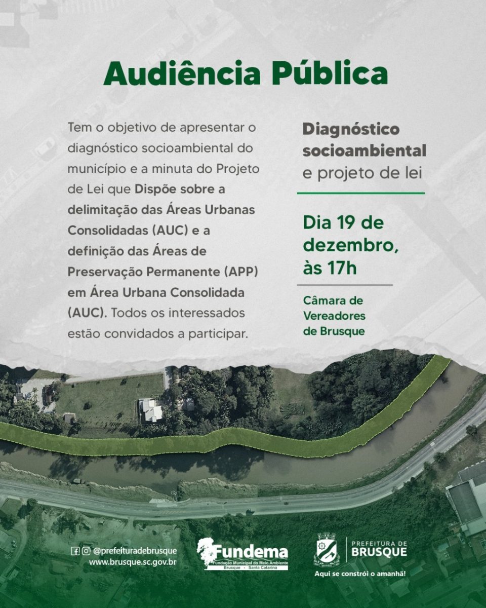 Audiência Pública apresenta diagnóstico socioambiental e projeto de lei