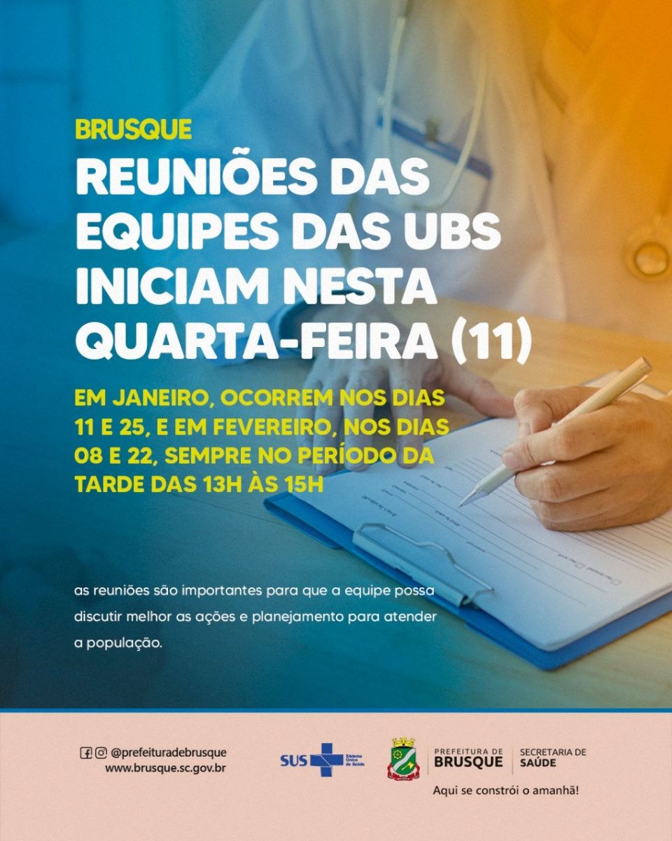 Reuniões das equipes das Unidades Básicas iniciam nesta quarta-feira (11)