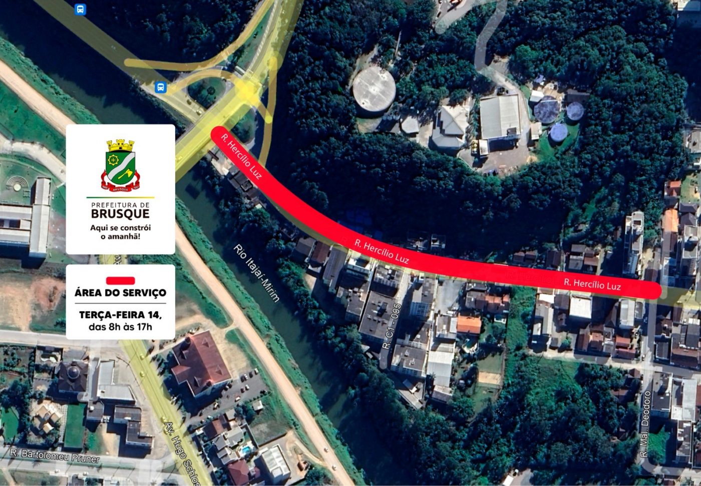 Estacionamento em trecho da rua Hercílio Luz será proibido para instalação de rede de gás