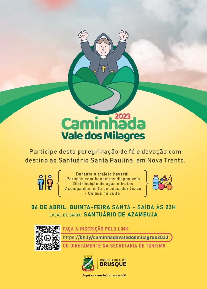 Caminhada Vale dos Milagres, de Azambuja a Nova Trento, está com inscrições abertas