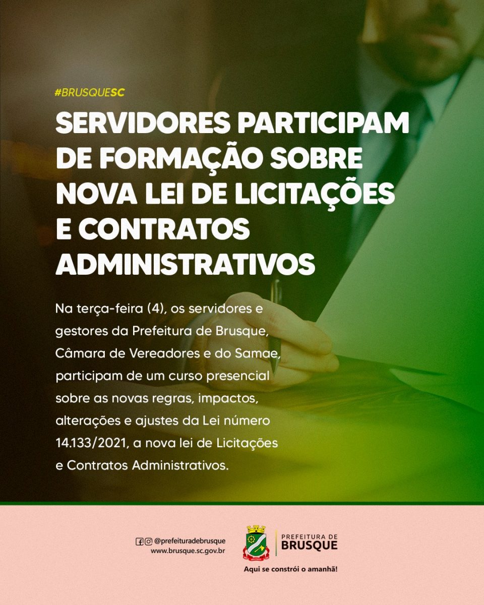 Servidores participam de formação sobre nova lei de licitações e contratos administrativos