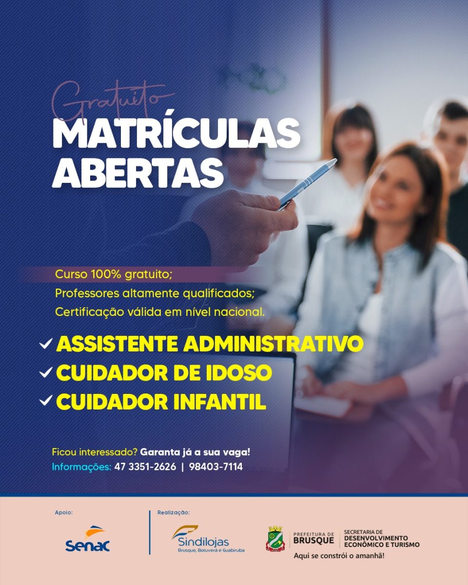 Nova oportunidade: três cursos gratuitos com matrículas abertas