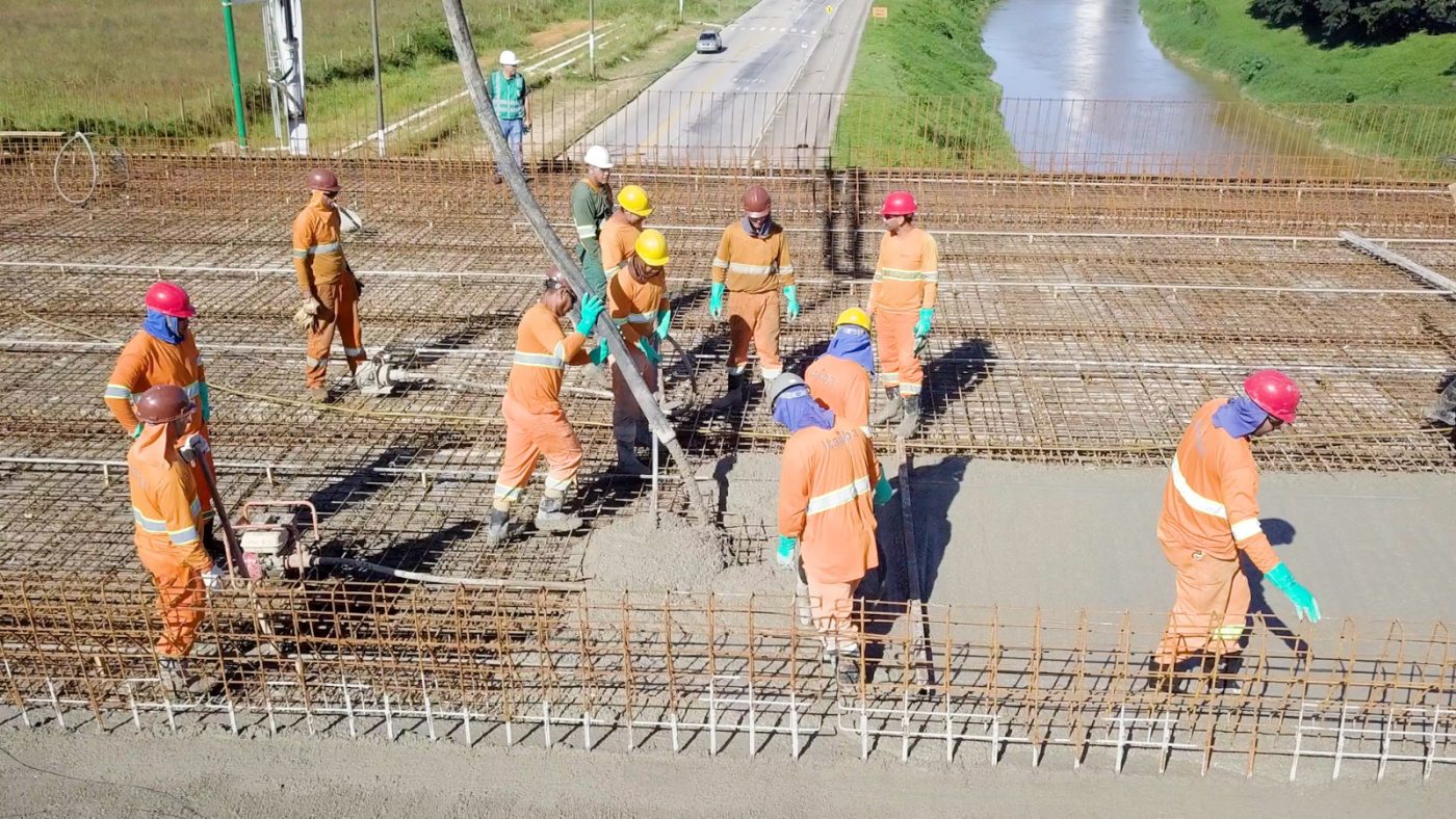 Nova ponte do Centro: concluída mais uma etapa de concretagem