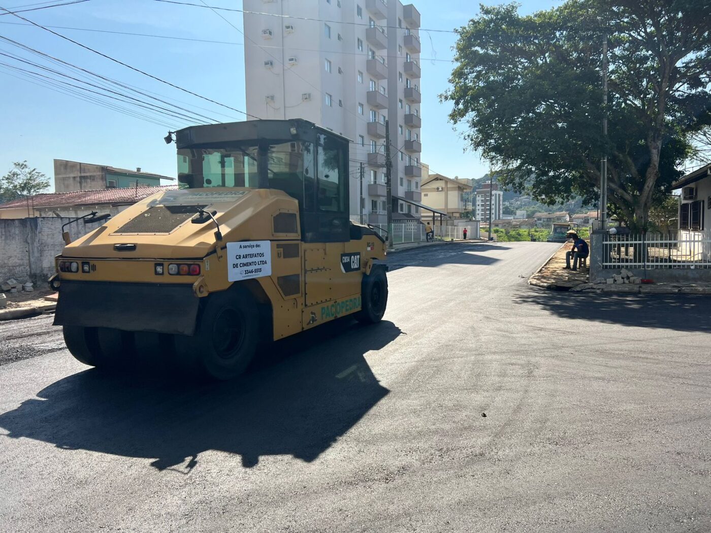 Rua Pomerode, no bairro Santa Rita recebe pavimentação